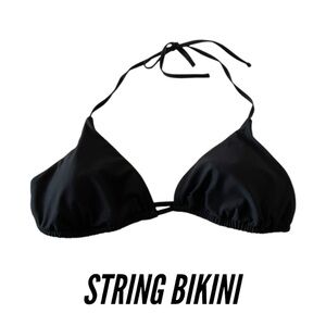 Black String Bikini Top